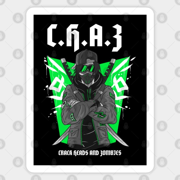 C.H.A.Z. - Crack Heads And Zombies Magnet by JonesCreations